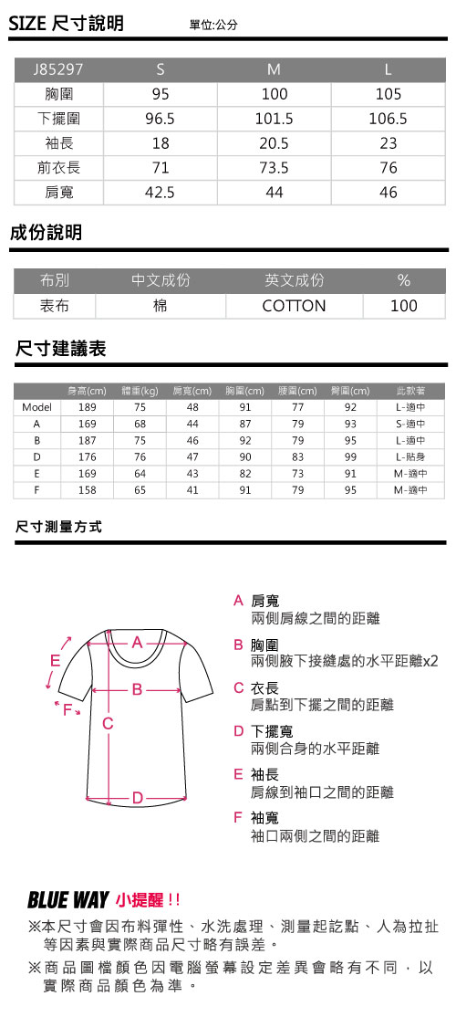 地藏小王 BLUE WAY 潮流運動雙色假兩件拼接抽繩短TEE