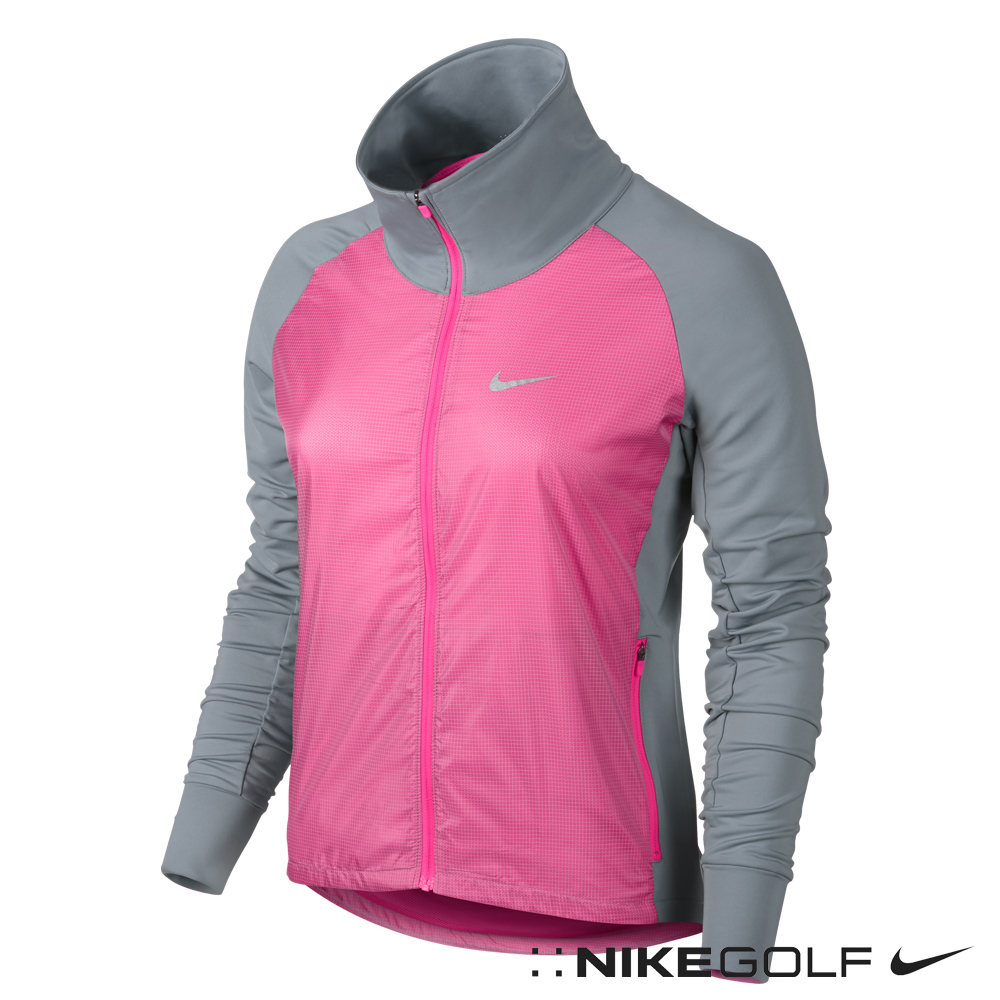 NIKE GOLF 女 魏聖美休閒快速排汗外套-桃紅640407-088