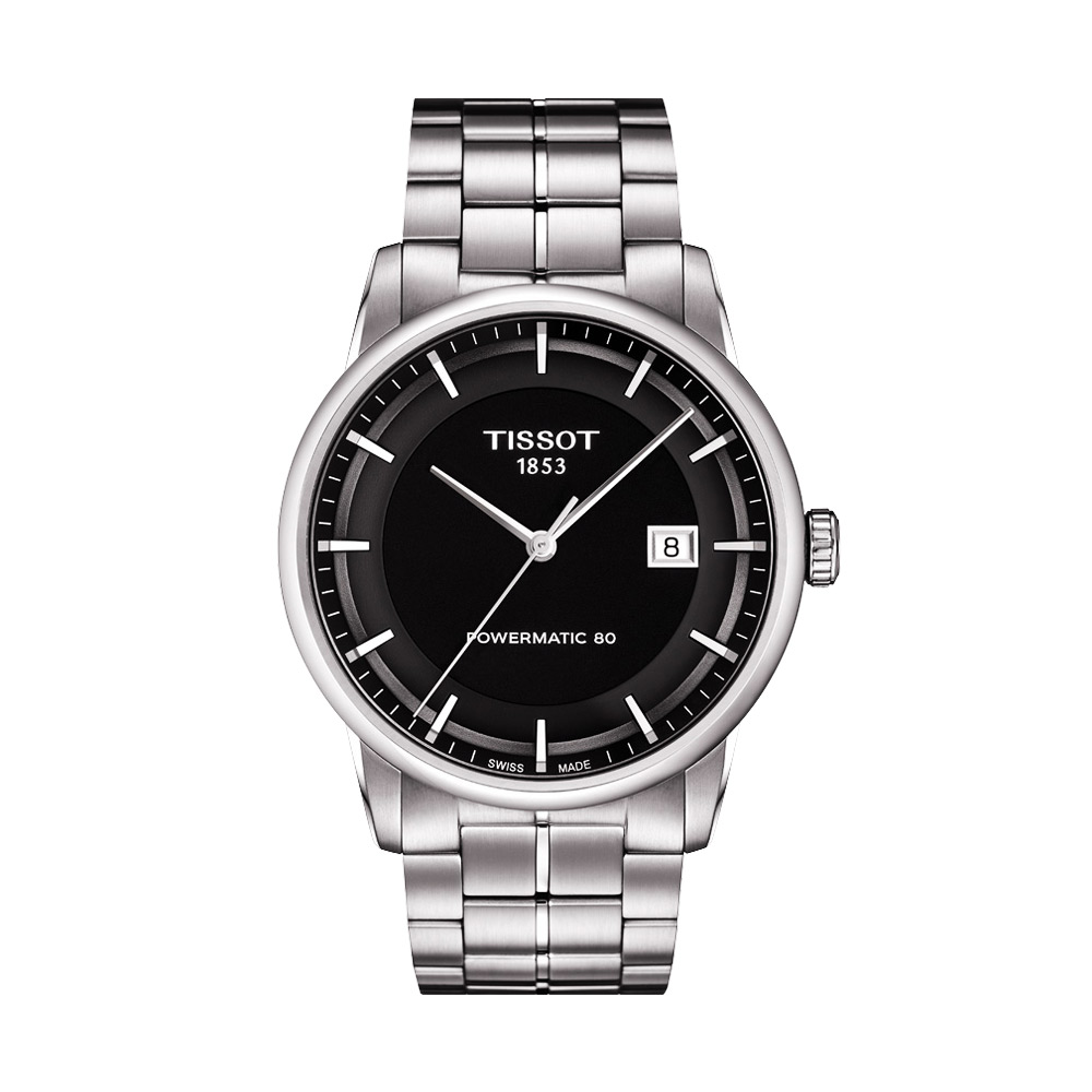 TISSOT 天梭 官方授權 T-Classic Luxury 機械腕錶-黑/41mm T0864071105100