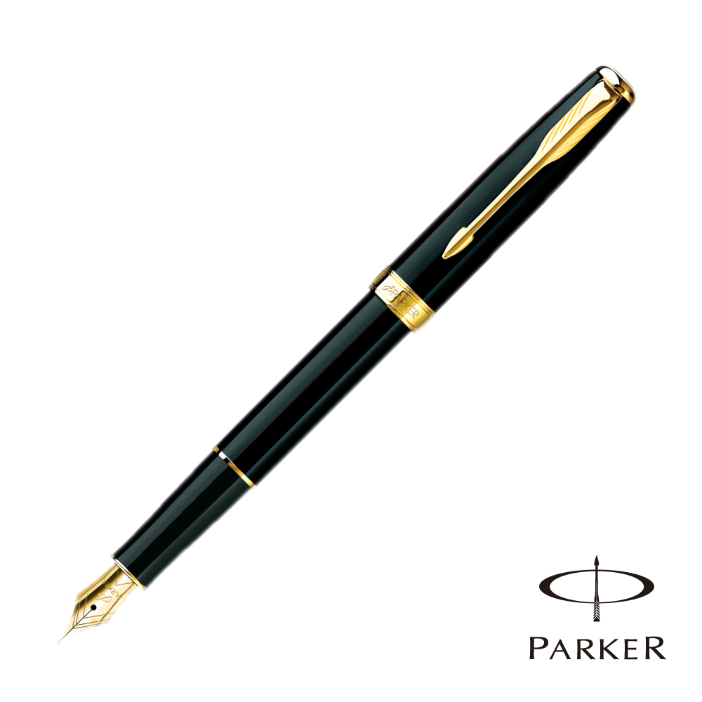 PARKER 派克 SONNET 商籟 原創系列 麗黑金夾 鋼筆