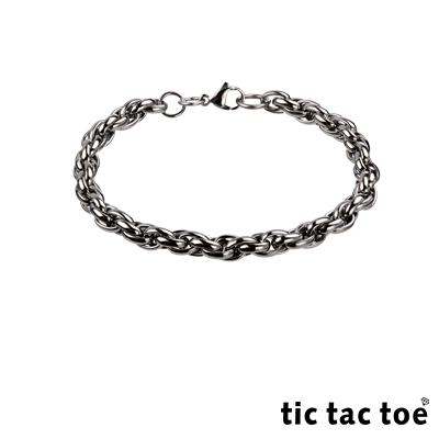 tic tac toe 跨界-白鋼中性款手鍊