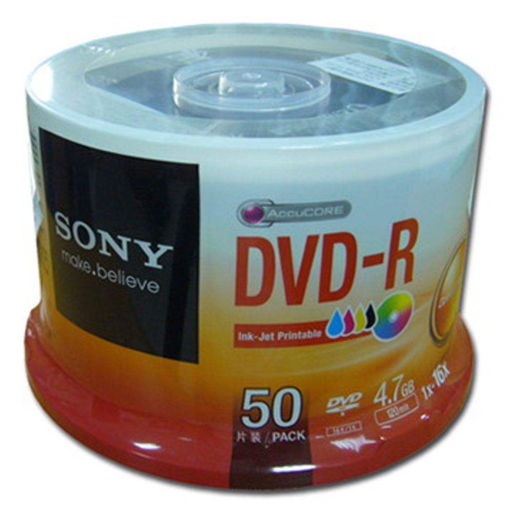 SONY 16X DVD-R 4.7GB 滿版可印式 光碟片( 100片 )