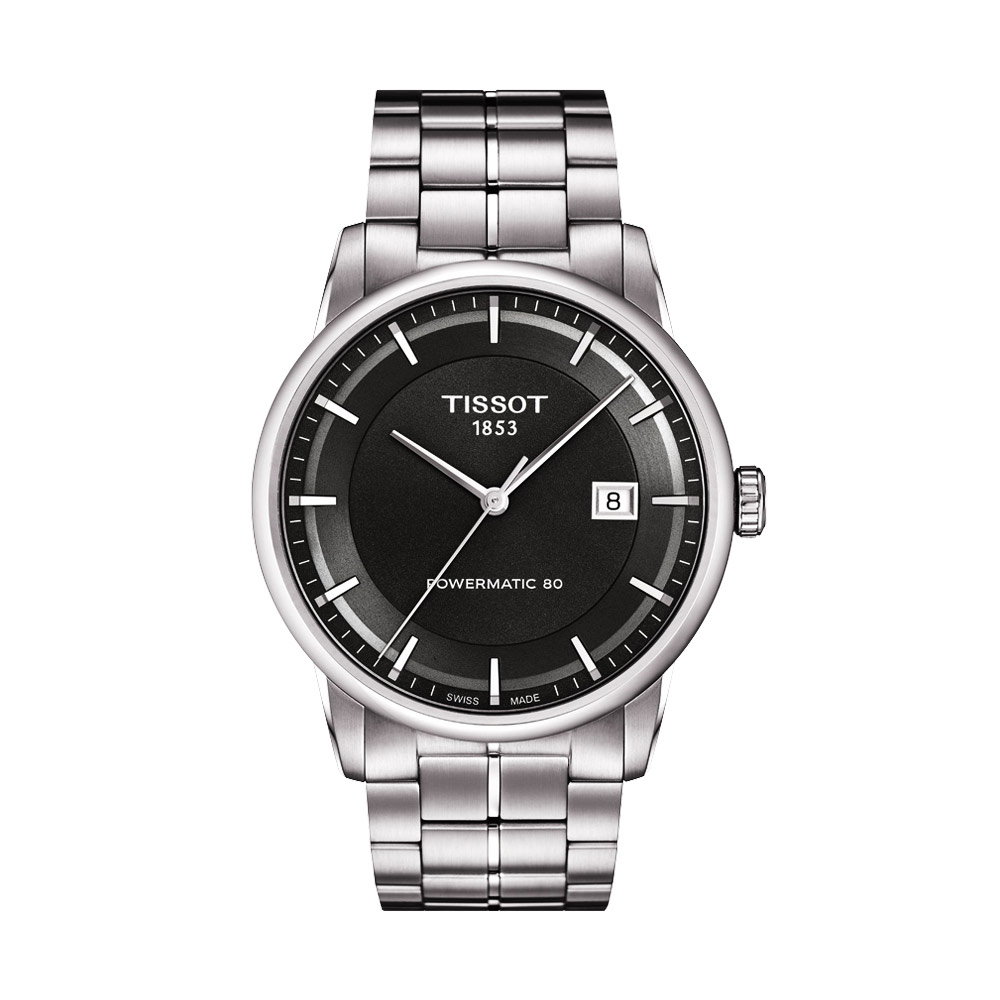 TISSOT 天梭 官方授權 T-Classic Luxury 機械腕錶-鐵灰/41mm T0864071106100