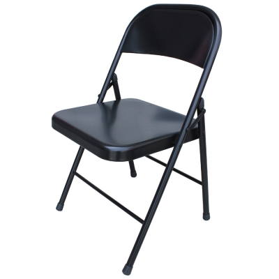 頂堅 室內外折疊椅/會客 椅消光黑 6件/組-免組