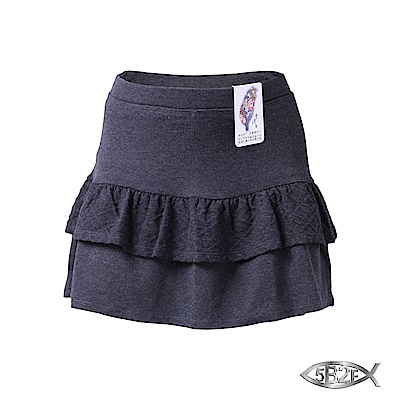 5B2F 五餅二魚 方菱紋裙襬短褲