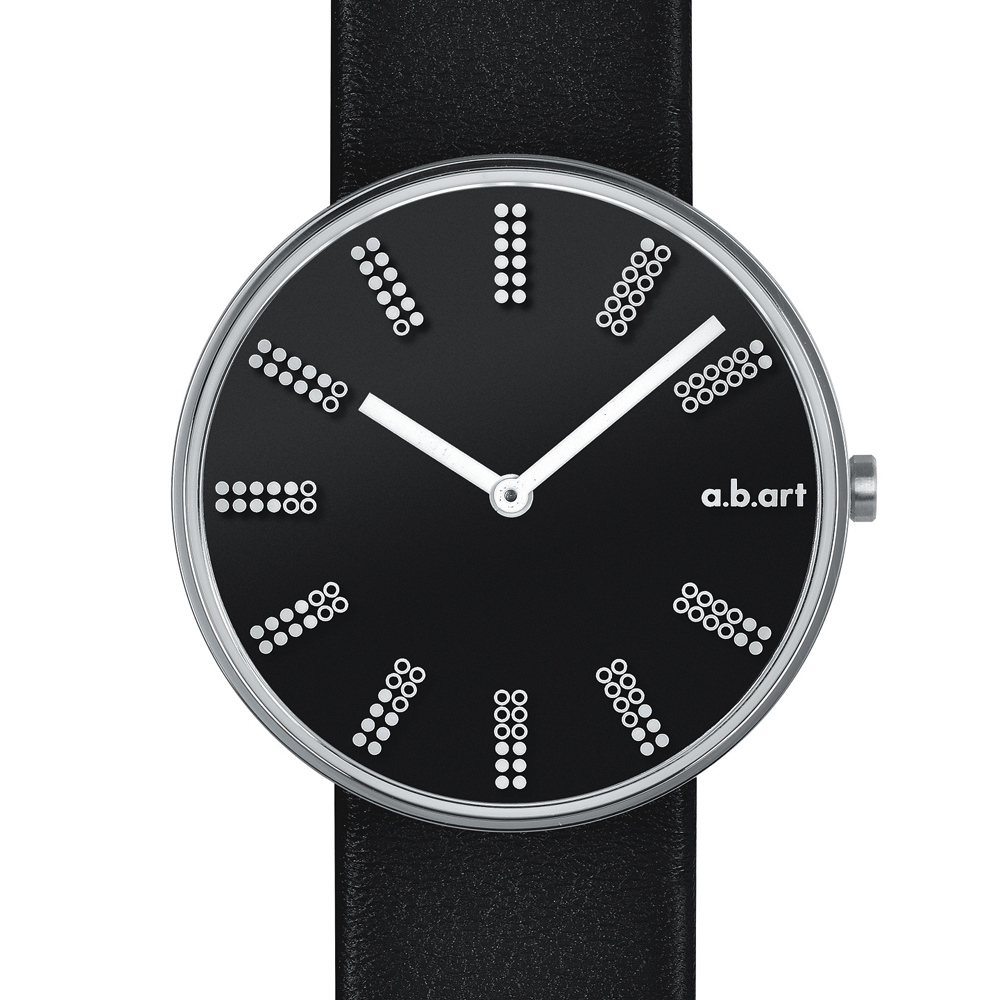 a.b.art DL系列 光影美學圓點腕錶-黑/39mm
