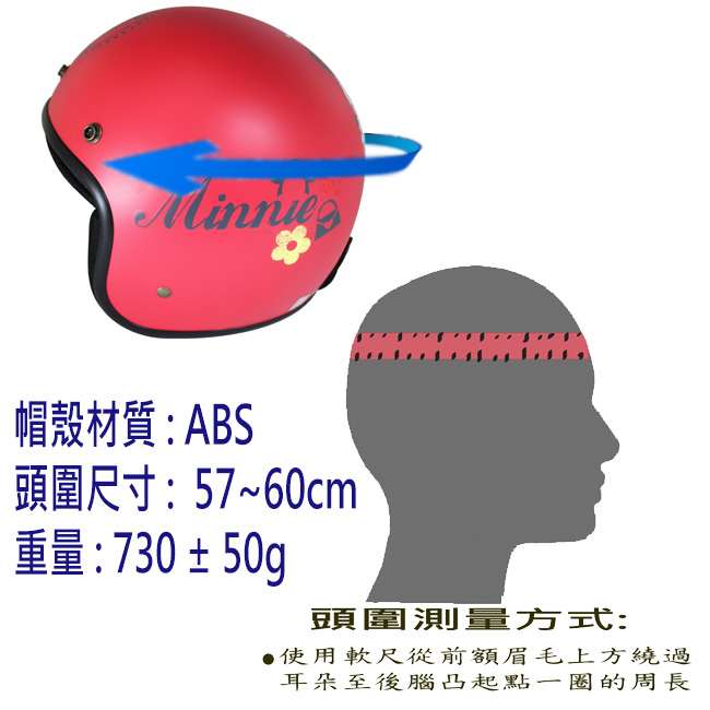 米妮全可拆半罩式機車安全帽-消光紅+抗uv短鏡片+6入安全帽內襯套