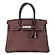 HERMES BIRKIN Epson防刮牛皮柏金包(30CM/波爾多酒紅57/銀釦) product thumbnail 1