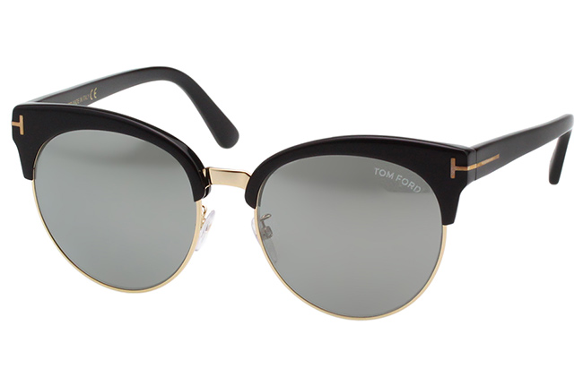 TOM FORD 水銀面 太陽眼鏡-黑配金-TOM481D