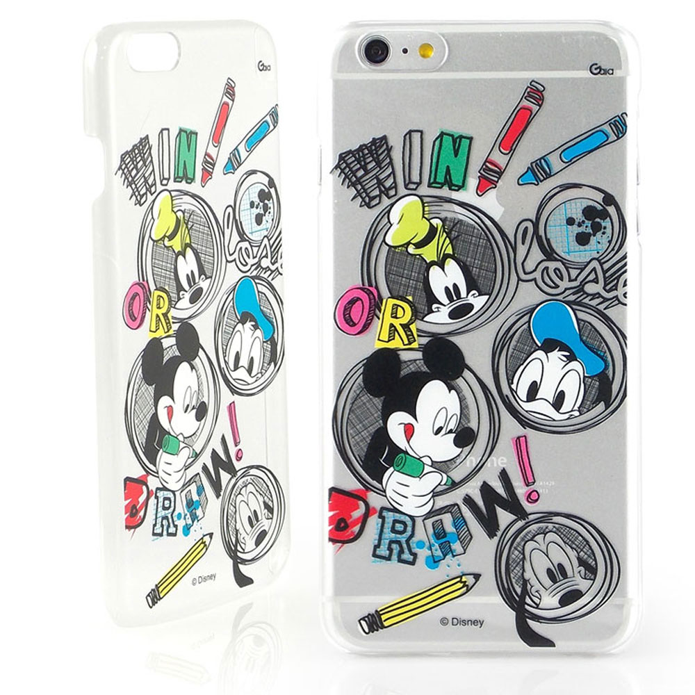 Disney iphone 6 plus / 6s plus 彩繪塗鴉風透明保護手機殼 product image 1