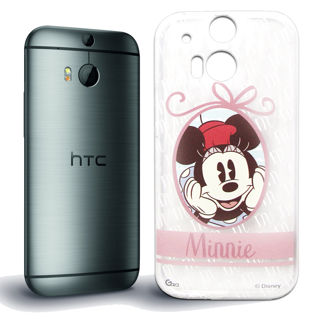 迪士尼 HTC One M8 徽章系列透明彩繪手機殼
