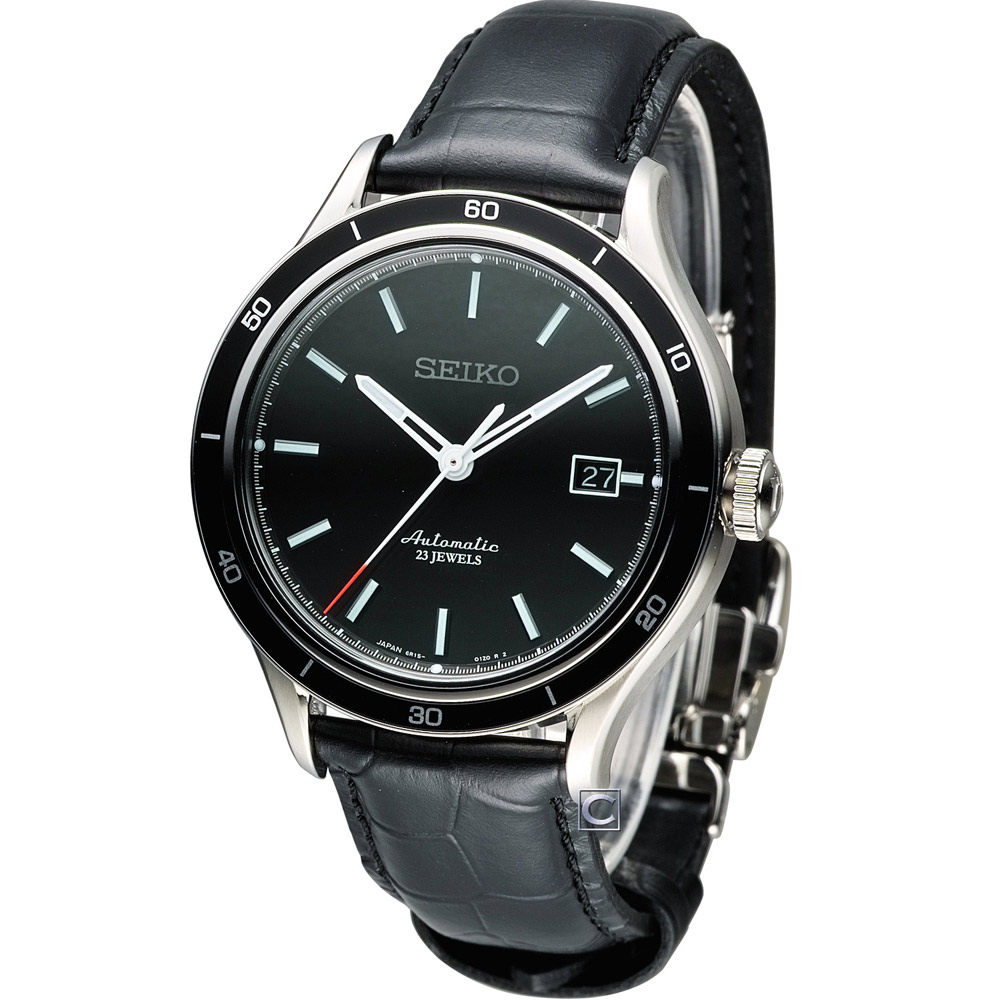 SEIKO 6R15精工23石都會機械腕錶(SARG017J)-黑/41mm