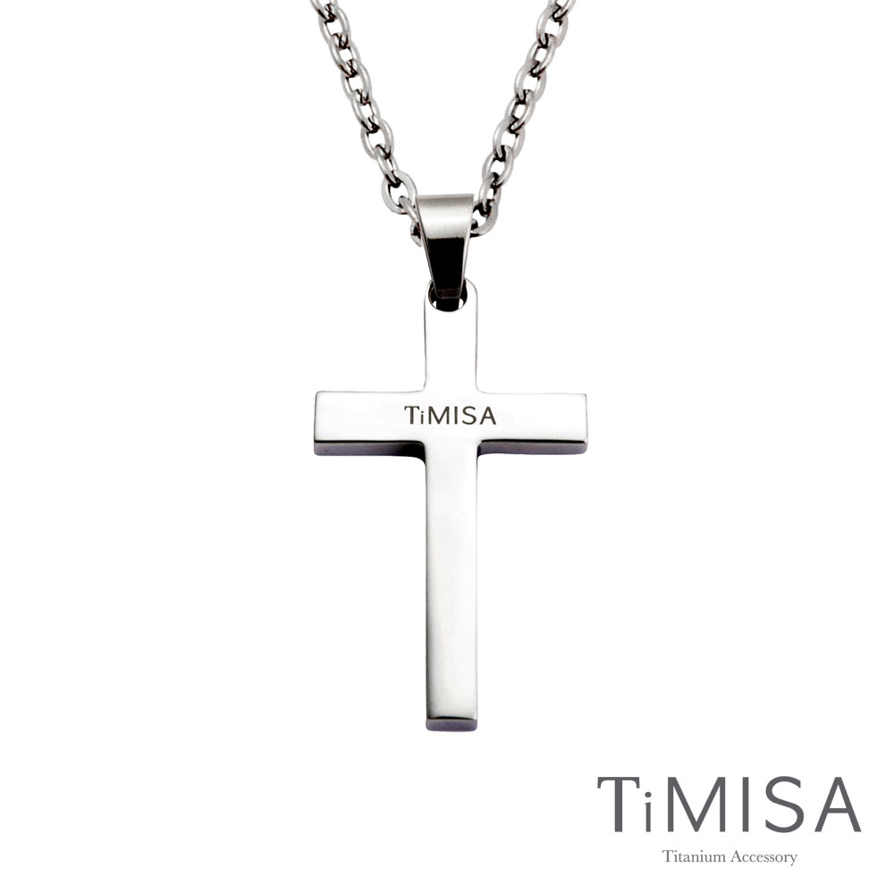 TiMISA《簡約十字(L)》純鈦項鍊