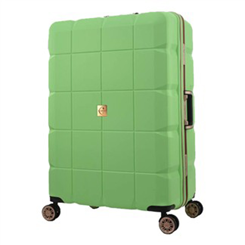 日本 LEGEND WALKER 6023-60-25吋 PP鋁框輕量行李箱 蘋果綠