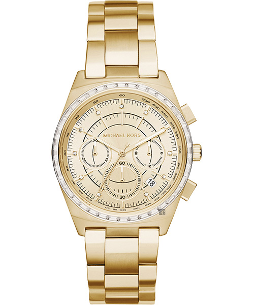 Michael Kors MK 舞台魅力三眼計時腕錶(MK6421)-金/38mm