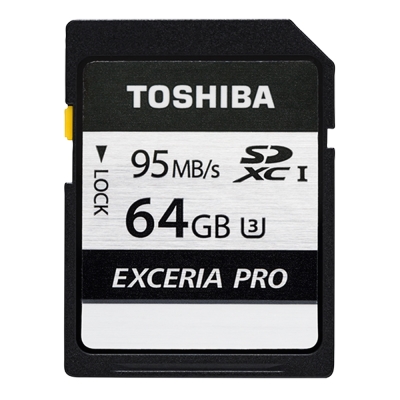 TOSHIBA EXCERIA PRO 64GB U3 SDXC 勁速炫銀記憶卡