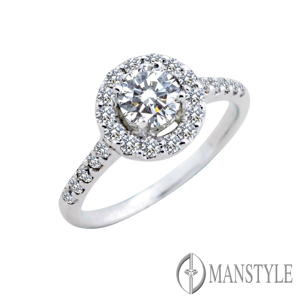 MANSTYLE 炫麗0.50ct 八心八箭鑽戒