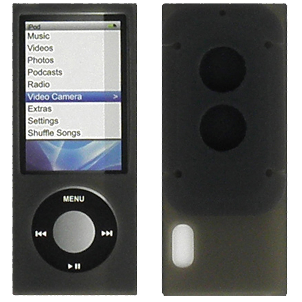 Digifocus iPod nano 5 捲線果凍套-黑