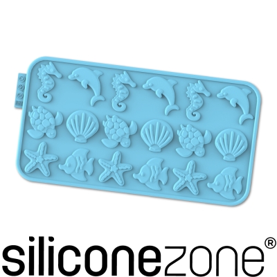 Siliconezone 施理康耐熱矽膠海洋巧克力模-藍色