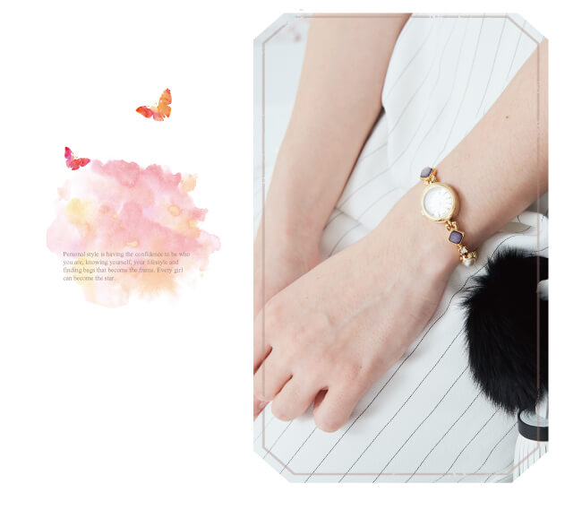 BELLUCY 魅力女伶手鍊錶(時尚金)