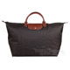 Longchamp Le pliage系列短把拉鍊摺疊旅行包(墨綠) product thumbnail 1