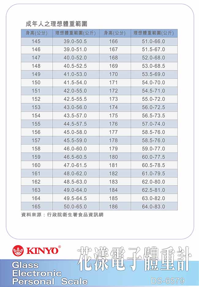 KINYO花漾電子體重計(DS-6579)