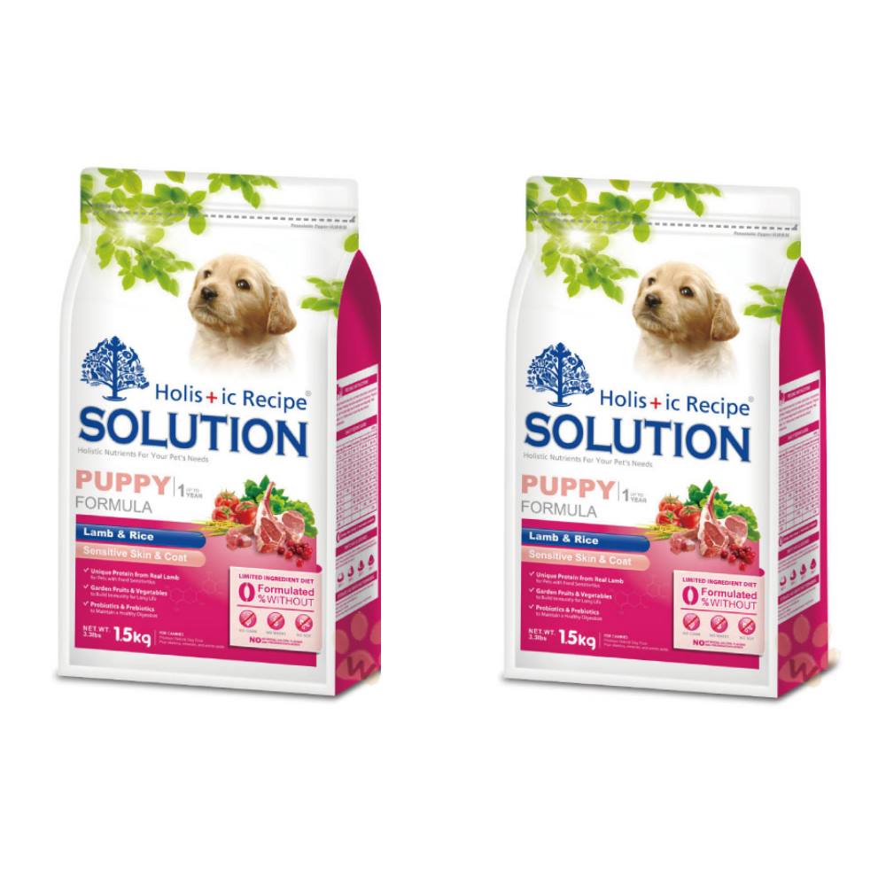 耐吉斯SOLUTION 幼犬 羊肉田園蔬菜配方1.5kg  (2包組)