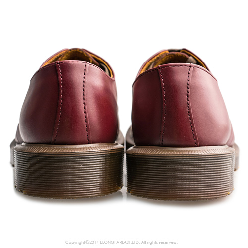 Dr.Martens-復古SMITHS4孔馬汀鞋-男款-深紅色