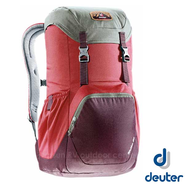 【德國 Deuter】WALKER 20 輕量透氣旅遊背包20L_紅/紫紅