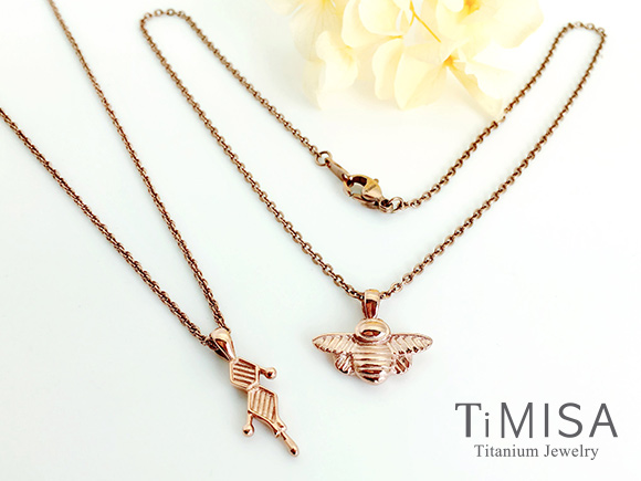 TiMISA 甜蜜佳人 玫瑰金組 情人對鍊