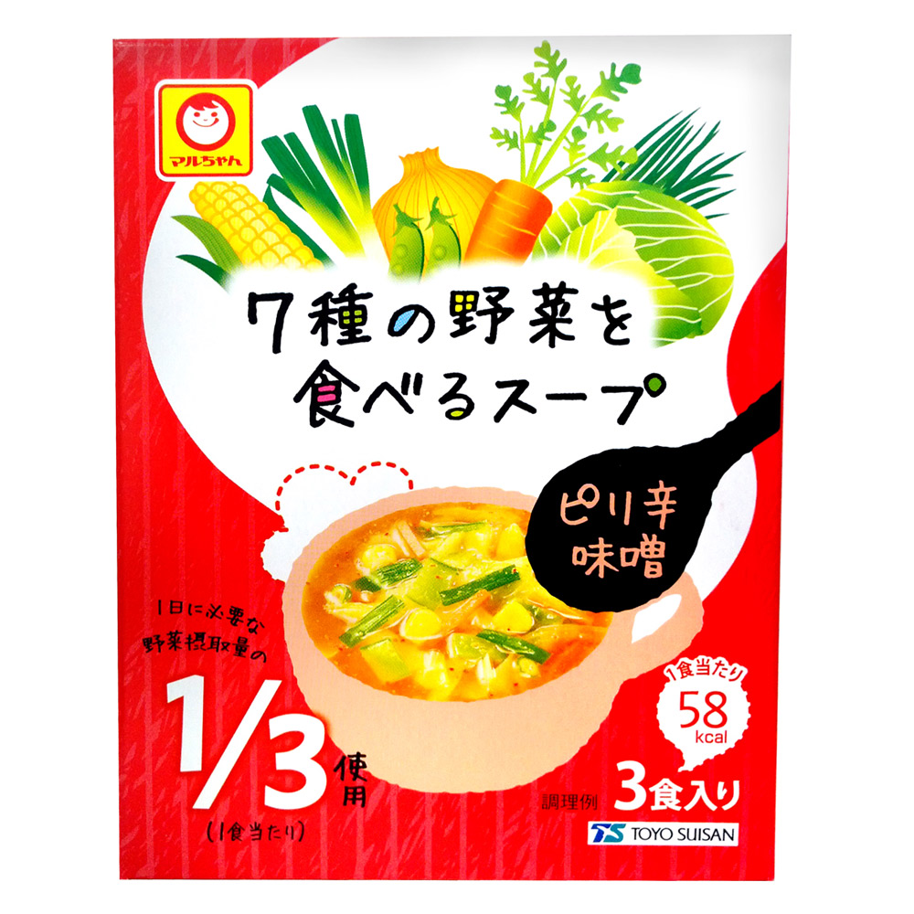 !東洋水產  7種野菜湯盒-辣味噌(15gx3入)