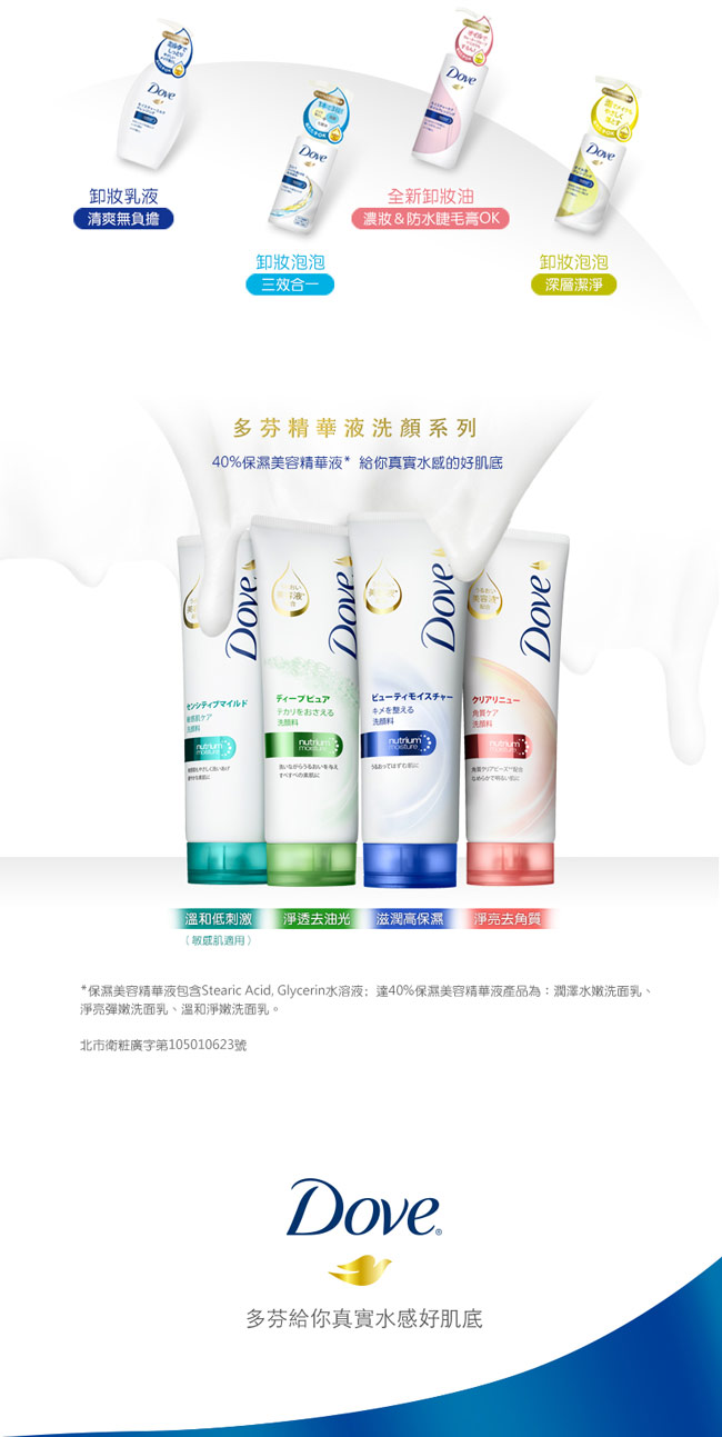 DOVE 多芬 3合1潤澤卸妝潔面慕絲 135ML