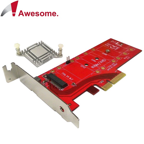 Awesome M.2高功率SSD轉PCIe3.0x4轉接卡－AWD-DT-129A