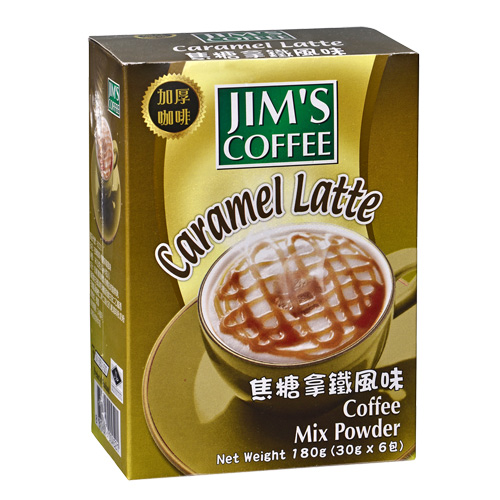 Jim s Coffee Coffee 吉姆咖啡-焦糖拿鐵風味(30gx6入)
