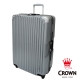 CROWN皇冠 日本設計29吋PC鋁框 360度靜音輪 輕量行李箱 (珍珠銀) product thumbnail 1