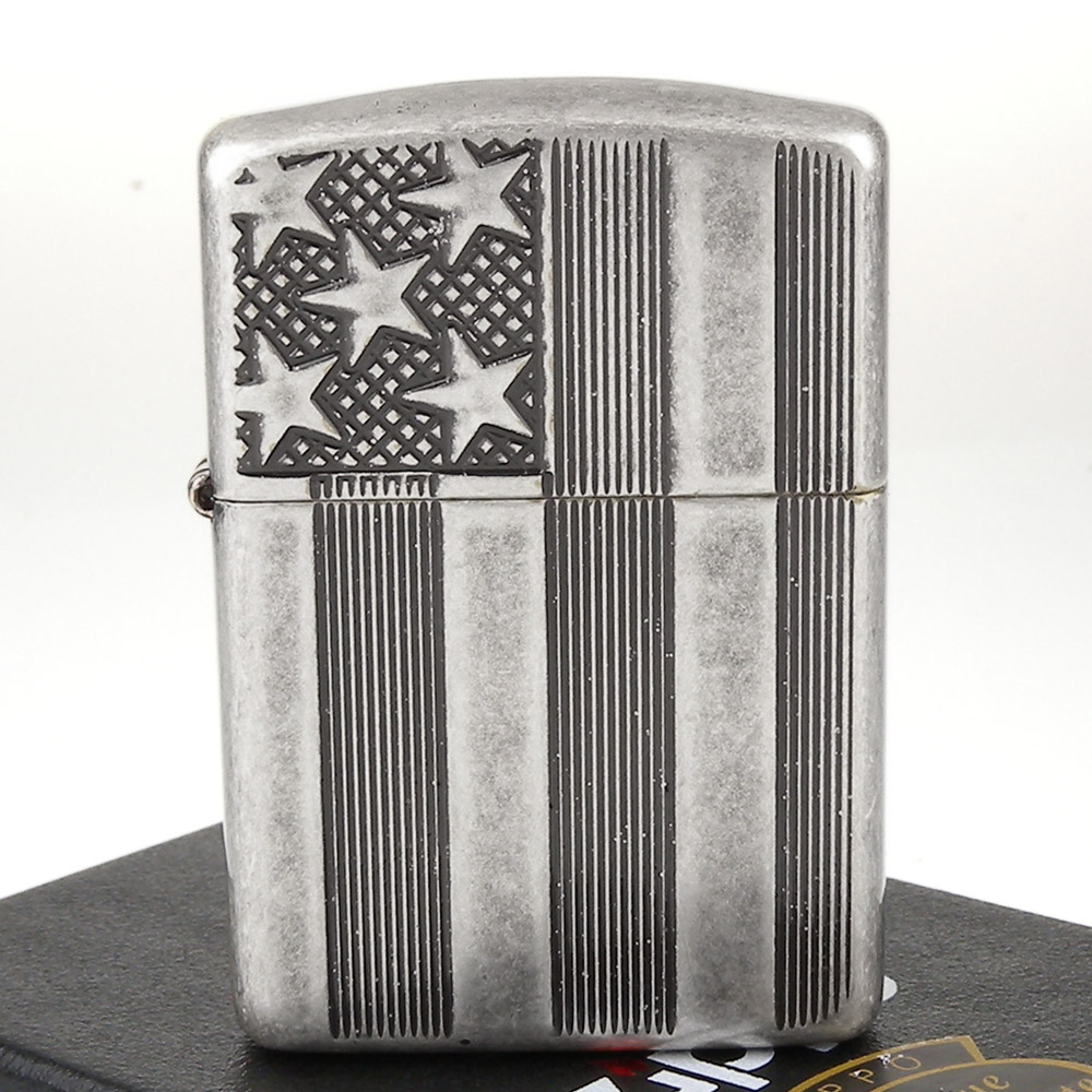 【ZIPPO】美系~U.S. Flag-美國國旗圖案深刻打火機(ARMOR裝甲)