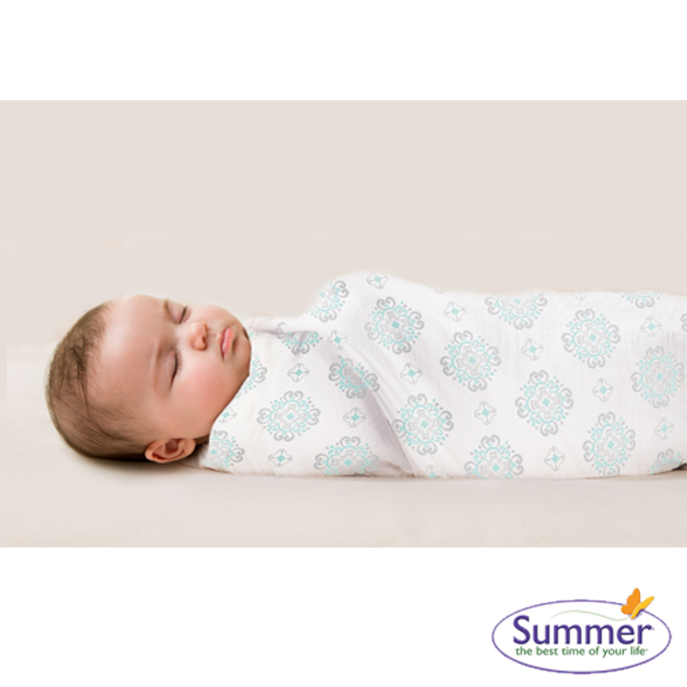 美國 Summer Infant 輕量細棉紗布寶寶毯3入組 - 翡翠綠