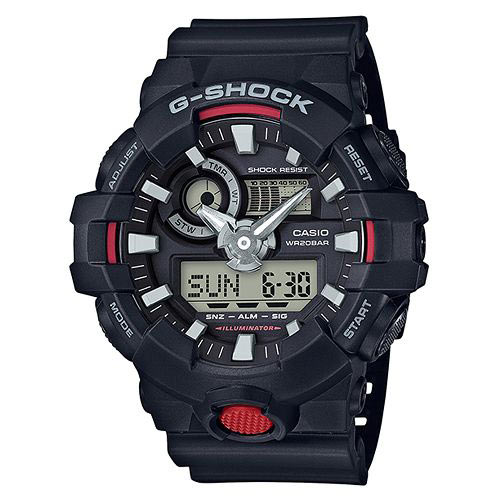 G-SHOCK創新突破金屬感搶眼視覺休閒錶(GA-700-1A)-黑/53.4mm