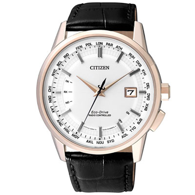 CITIZEN 極簡紳士風光動能電波錶(CB0153-13A)-43mm