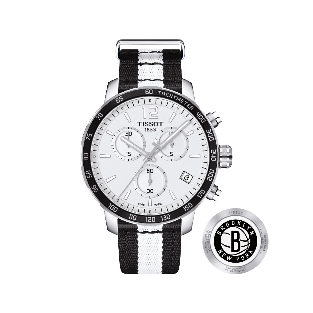 TISSOT 天梭 官方授權 X NBA 籃網隊計時特別版腕錶-42mm T0954171703711