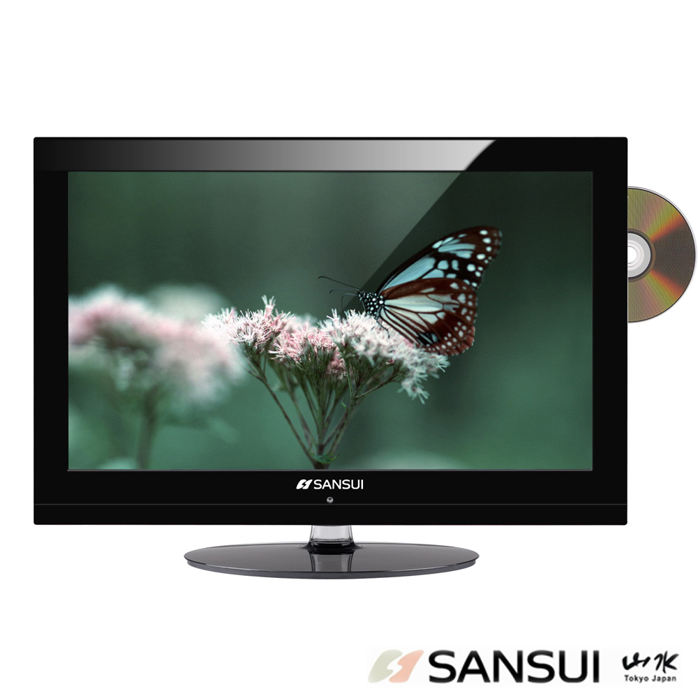 福利品-SANSUI山水 22吋FHD LED光碟式液晶顯示器+視訊盒(SED-2201)