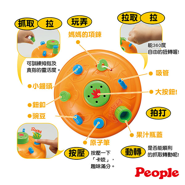 日本People 新趣味卡吱 手指運動玩具(7m+)