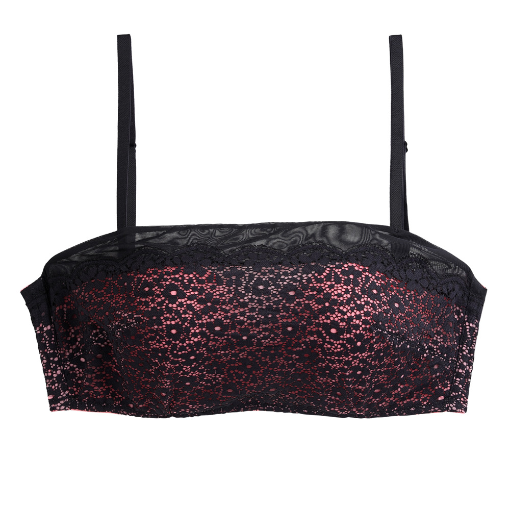 sloggi-Lacy Racy封面巨星系列平口抹胸式B-C罩杯內衣(黑)