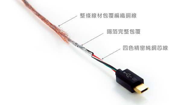 Avier Apple專用鋅合金Lightning充電傳輸線-20cm-璀燦金