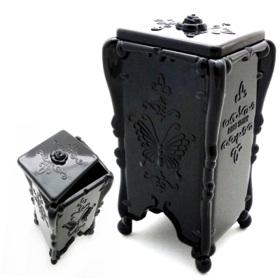 古典黑蝴蝶抽取式化妝棉盒收納盒