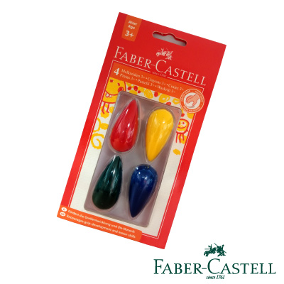 Faber-Castell紅色系 學齡水滴無毒蠟筆4色