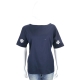 ROCCO RAGNI 深藍色花飾設計短袖棉質上衣 product thumbnail 1