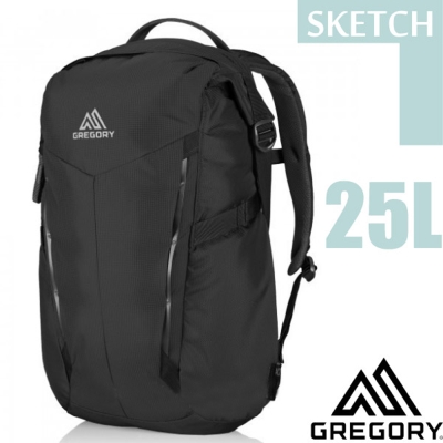 【美國 GREGORY】Sketch 25L 耐磨防潑水登山後背包_軍用黑