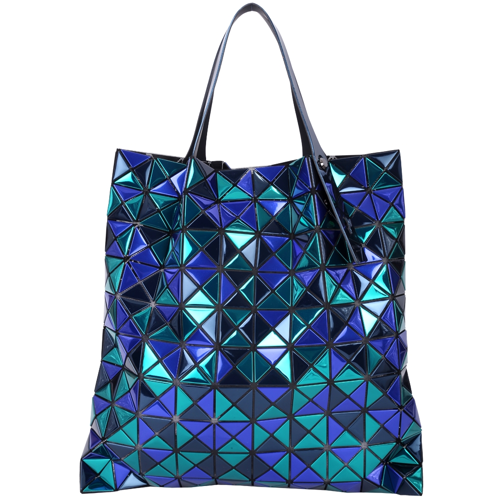 BAOBAO IsseyMiyake Platinum Mix 10x10 鏡面拼色托特包