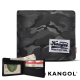 KANGOL 韓式潮流 多夾層橫式短皮夾+鑰匙圈禮盒-迷彩灰 product thumbnail 1